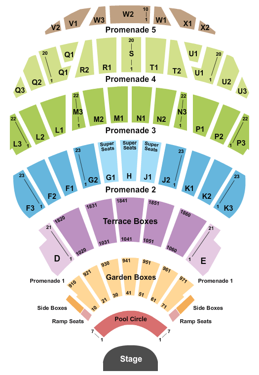 Hollywood Bowl Hollywood Bowl Seating Chart